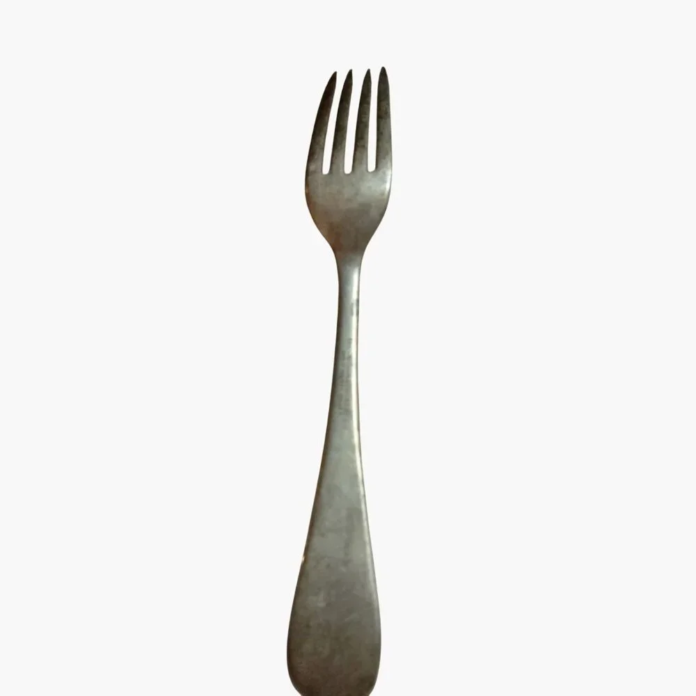 Carson Crockery Dinner Fork Solid Nickel Silver Vintage